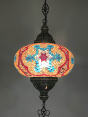 Turkish Handmade Mosaic  Hanging Lamp - Extra Large Globe - TurkishLights.NET