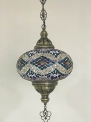 Turkish Handmade Mosaic  Hanging Lamp - Extra Large Globe - TurkishLights.NET