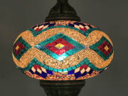 Turkish Handmade Mosaic  Hanging Lamp - Extra Large Globe - TurkishLights.NET