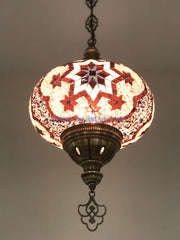 Turkish Handmade Mosaic  Hanging Lamp - Extra Large Globe - TurkishLights.NET