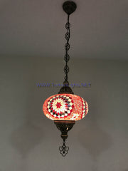 Turkish Handmade Mosaic  Hanging Lamp - Extra Large Globe - TurkishLights.NET