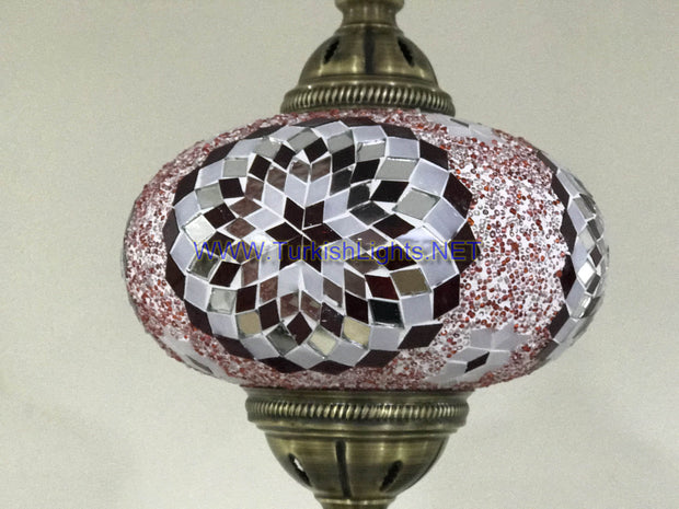 Turkish Handmade Mosaic  Hanging Lamp - Extra Large Globe - TurkishLights.NET