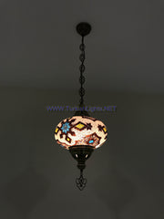 Turkish Handmade Mosaic  Hanging Lamp - Extra Large Globe - TurkishLights.NET