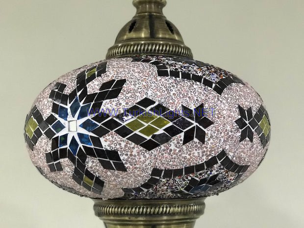 Turkish Handmade Mosaic  Hanging Lamp - Extra Large Globe - TurkishLights.NET