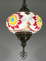 Turkish Handmade Mosaic  Hanging Lamp - Extra Large Globe - TurkishLights.NET