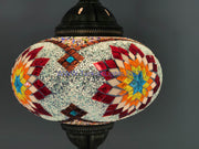 Turkish Handmade Mosaic  Hanging Lamp - Extra Large Globe - TurkishLights.NET