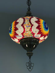 Turkish Handmade Mosaic  Hanging Lamp - Extra Large Globe - TurkishLights.NET