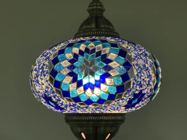 Turkish Handmade Mosaic  Hanging Lamp - Extra Large Globe - TurkishLights.NET