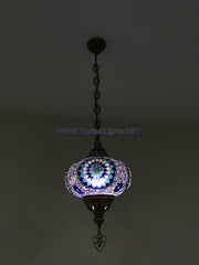 Turkish Handmade Mosaic  Hanging Lamp - Extra Large Globe - TurkishLights.NET