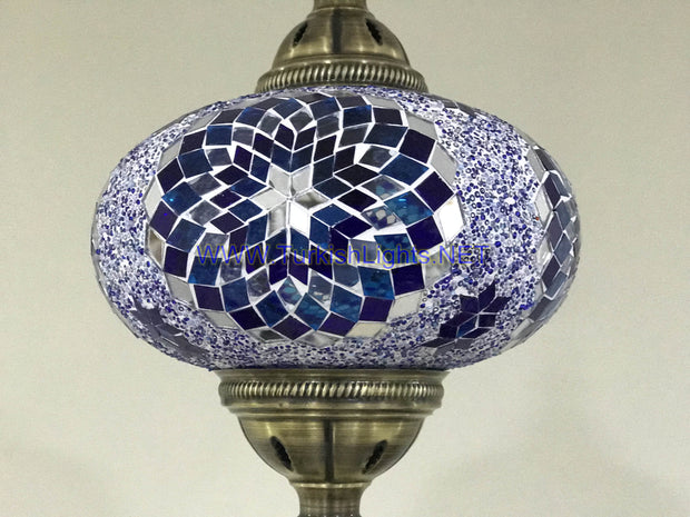 Turkish Handmade Mosaic  Hanging Lamp - Extra Large Globe - TurkishLights.NET