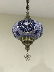 Turkish Handmade Mosaic  Hanging Lamp - Extra Large Globe - TurkishLights.NET