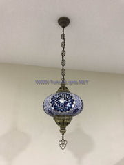 Turkish Handmade Mosaic  Hanging Lamp - Extra Large Globe - TurkishLights.NET