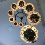 9-BALL TURKISH  MOSAIC CHANDELIER WITH MEDIUM GLOBES - TurkishLights.NET